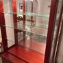 Mahogany Display Cabinet with Glass Shelves & Internal Lighting Image 4