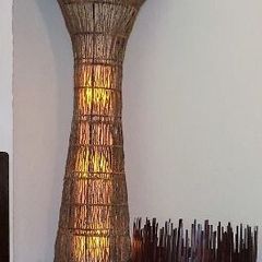 Mid Century Bamboo Floor Lamp after Franco Albini, 1960s