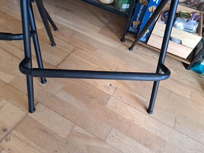 4x Folding Bar Stools Black Industrial Kitchen Dining High Stools