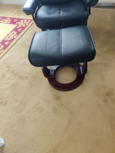 Black Armchair and Footstool