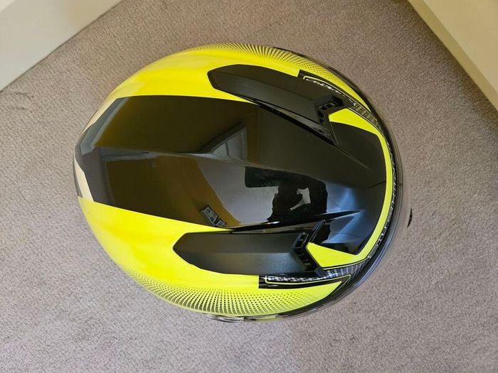 Ducchini Motorcycle Helmet Size L flouro yellow