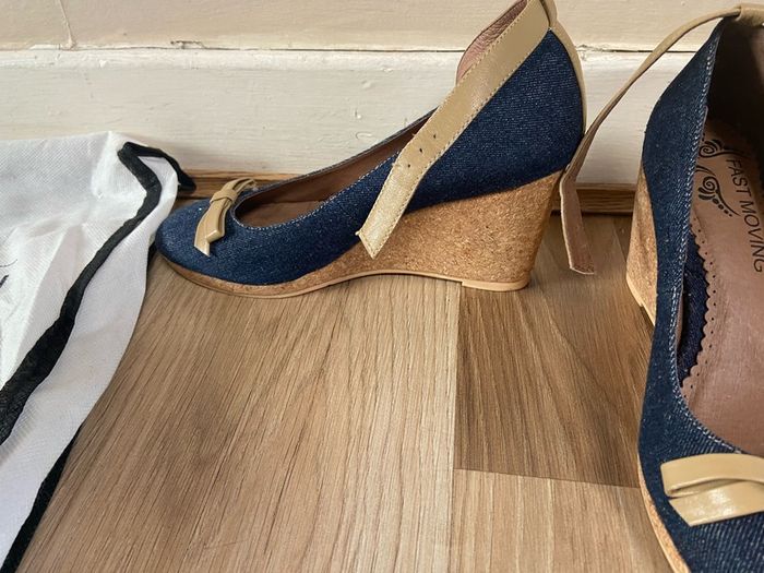 New Shoes wedges mid high heel, size 37 (4)