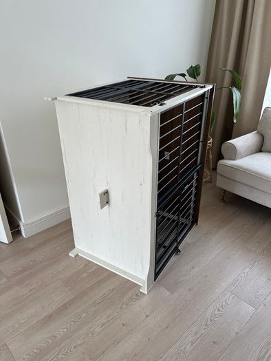 2 Doors Indoor Dog Cage for Large Dogs, 110 x 65 x 81 cm