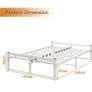 Bed Frame,Metal Bed Frame Double Bed Base with Reinforced Steel Slats Image 3