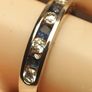 9ct White Gold Sapphire & Zirconia Eternity Ring Image 10