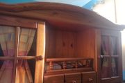 Pine wall kitchen cabinet
