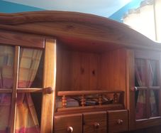 Pine wall kitchen cabinet