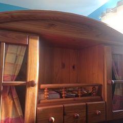Pine wall kitchen cabinet