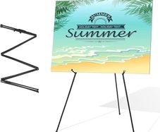 NEW SALE | Easel Stand for Wedding Sign & Poster 63'' Portable Art Easel for Floor Adjustable Metal Easel Black