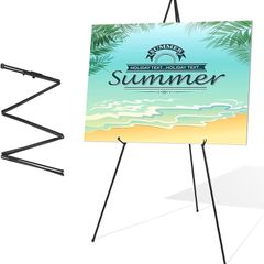 NEW SALE | Easel Stand for Wedding Sign & Poster 63'' Portable Art Easel for Floor Adjustable Metal Easel Black