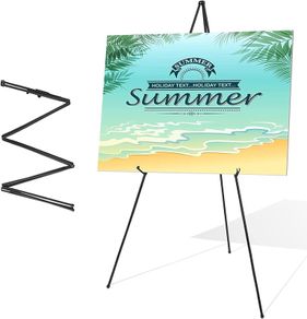 NEW SALE | Easel Stand for Wedding Sign & Poster 63'' Portable Art Easel for Floor Adjustable Metal Easel Black