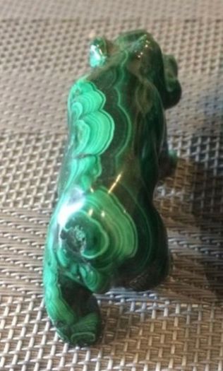 Hand Carved Malachite Hippo