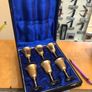 Vintage Etched Brass Chalice Set Image 3