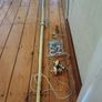 Brass coloured curtain track Image 4