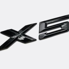 BMW x5 rear boot sticker gloss black