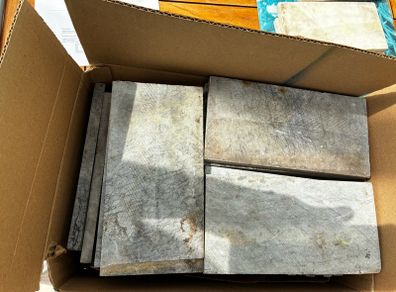 Antique granite tiles. Substantial pieces
