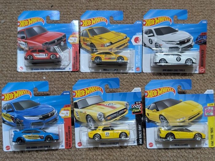 Hot Wheels Honda x 6