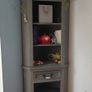 Tall corner unit, solid wood, good condition Image 2