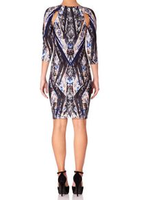 FOREVER UNIQUE Snake Print Fitted Pencil Dress