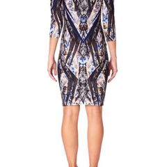 FOREVER UNIQUE Snake Print Fitted Pencil Dress