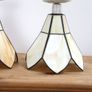 Set of 2 White Liberty-Style Tiffany Glass Chandel Image 2