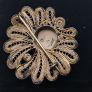 Vintage signed Delft filigree brooch Image 5