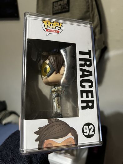 New: Funko Pop: Overwatch #92 Tracer (Posh, 2017, ThinkGeek Excl.) + Funko Pop Stacks Protector