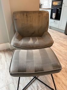 Arm chair and foot stool