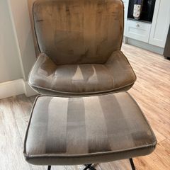 Arm chair and foot stool