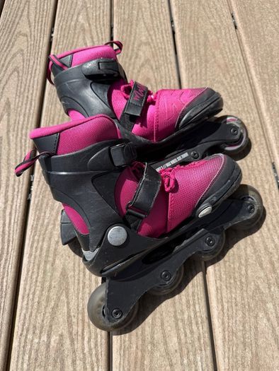 Adjustable K2 Marlee Girls Inline Skates - Pink/Black - Size 32/37