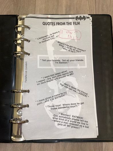 Vintage Batman organiser