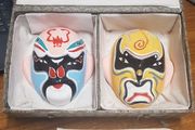 Vintage authentic Beijing Opera Types of Facial Make-Up in clay.