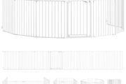 8-Panel Metal Folding Safety Gate &amp; Playpen, 61 x 75 cm Panels (24 x 29.5 in)  White