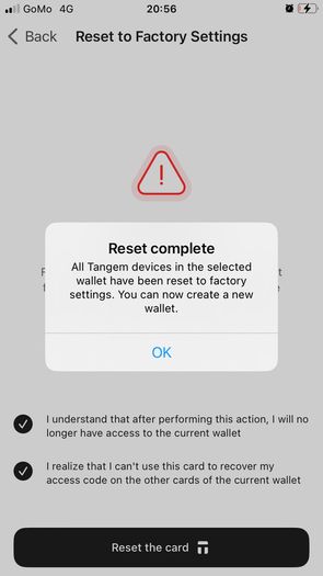 Tangem Card 2.0  Pack of 2 Factory Reset
