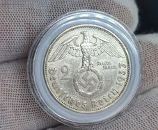 2 Reichsmark 1937 A Berlin WW2 Silver Coin third Reich