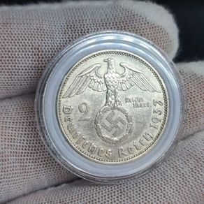 2 Reichsmark 1937 A Berlin WW2 Silver Coin third Reich