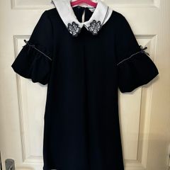 Girl school dress. Navy. 9-10 yrs approx