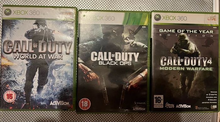 Call of duty Black ops world at war modern warfare Xbox 360 games