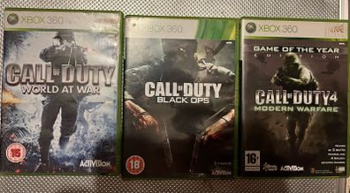 Call of duty Black ops world at war modern warfare Xbox 360 games