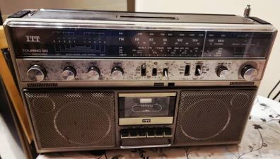 From 1979  ITT 120 Touring Stereo Cassette recorder, working good compare with age.