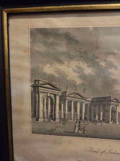 1817 Engraving of Bank of Ireland by James Malton