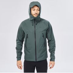 Decathlon waterproof and breathable hiking jacket MH500 Green