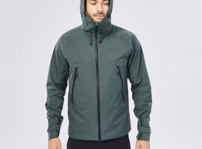 Decathlon waterproof and breathable hiking jacket MH500 Green