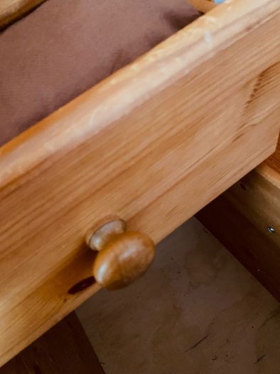Solid pine, metal runners on desk/dressing table