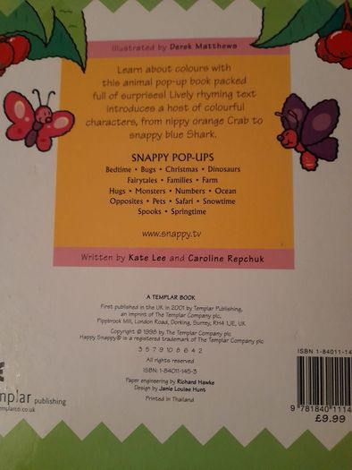 Children's board book Snappy Little Colours