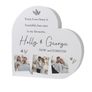 Personalised Photo Upload Grey Heart Ornament Image 3