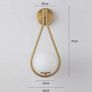 LED Wall Lamps Metal Living Room Lamp Fashion Nordic Bedside Glass Wall Lamp (2 pcs) Image 3