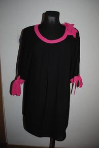 Miss N Next Petite stunning Black& Pink dress size UK12 EU40 Perfect condition Postage included