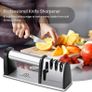 Knife Sharpener 4 in 1 Knife Sharpening, 4 Stage Manual Knife Sharperener Scissor Sharpener with Non-slip Base for Sharpening Kitchen Knives, Scissors, Knife Steel Image 7