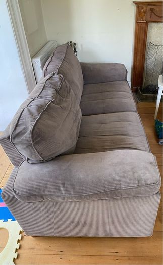 Brown cord sofa/sofas
